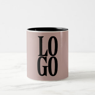 Caneca De Café Em Dois Tons Logotipo Personalizado de Empresa ou Negócio em Ro