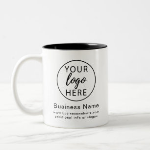 Caneca De Café Em Dois Tons Logotipo Personalizado de Negócios Profissionais