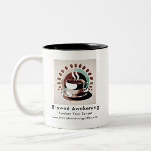 Caneca De Café Em Dois Tons Logotipo personalizado de Promocional para empresa