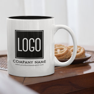 Caneca De Café Em Dois Tons Logotipo personalizado de Promocional para empresa