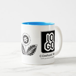 Caneca De Café Em Dois Tons Logotipo personalizado de Promocional para empresa