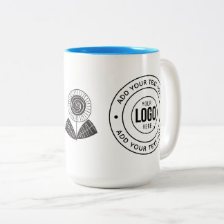 Caneca De Café Em Dois Tons Logotipo personalizado e Mug de texto personalizad