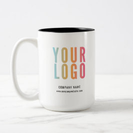 Caneca De Café Em Dois Tons Logotipo Promocional Empresarial