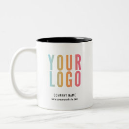 Caneca De Café Em Dois Tons Logotipo Promocional Empresarial