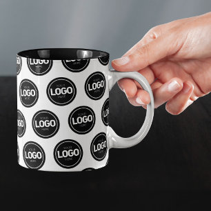 Caneca De Café Em Dois Tons Logotipo Promocional Empresarial Personalizado