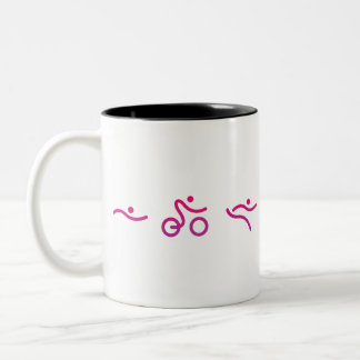 Caneca De Café Em Dois Tons Logotipo Triathlon