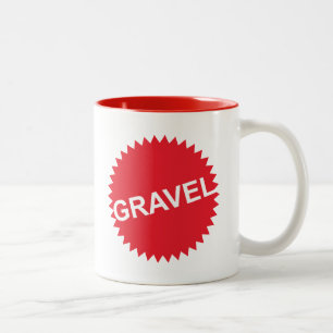 Caneca De Café Em Dois Tons Logotipo Vermelho de Ciclo Gravel