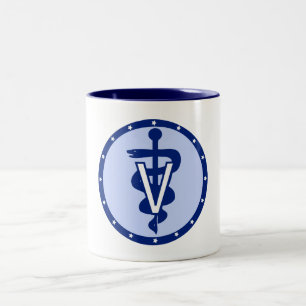 Caneca De Café Em Dois Tons logotipo veterinário 2