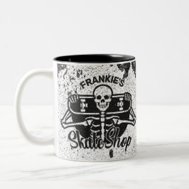 Caneca De Café Em Dois Tons Loja de Skate Skateboard Caveira Personalizada ADD