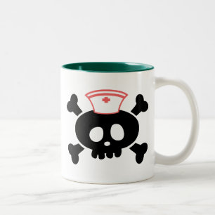 Caneca De Café Em Dois Tons Lolly da enfermeira
