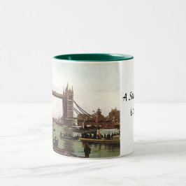 Caneca De Café Em Dois Tons London Souvenir Mug - Tower Bridge