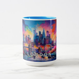 Caneca De Café Em Dois Tons London The Big Smoke Skyline