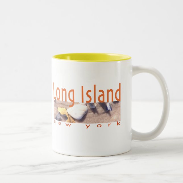 Caneca De Café Em Dois Tons Long Island NY (Direita)