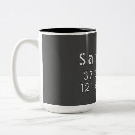 Caneca De Café Em Dois Tons Longitude de San Jose Latitude