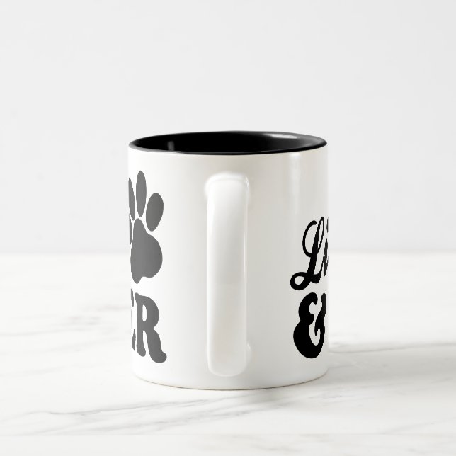 Caneca De Café Em Dois Tons Longo e adoptivo vivos (Alça)