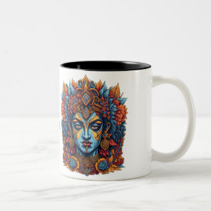Caneca De Café Em Dois Tons Lorde Krishna Mug: Sip na Serenidade Divina