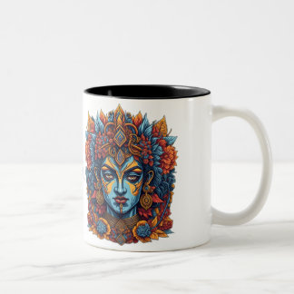 Caneca De Café Em Dois Tons Lorde Krishna Mug: Sip na Serenidade Divina