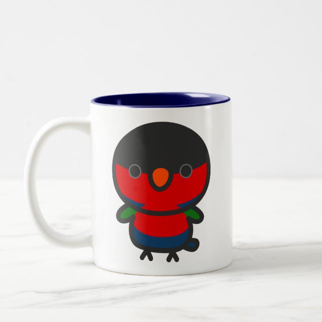 Caneca De Café Em Dois Tons lóri-de-capuz-preto (Esquerda)
