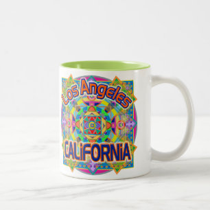 Caneca De Café Em Dois Tons Los Angeles CALIFORNIA Happy Mug
