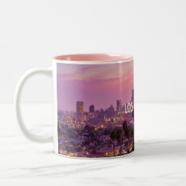 Caneca De Café Em Dois Tons Los Angeles City Skyline Sunset Mug