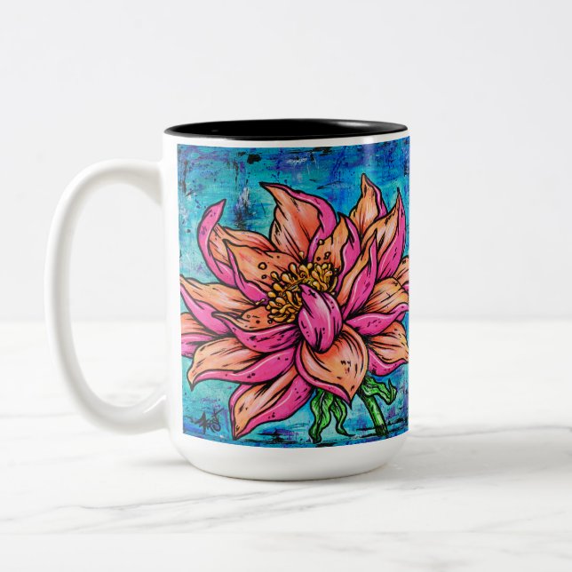 Caneca De Café Em Dois Tons Lotus (Esquerda)