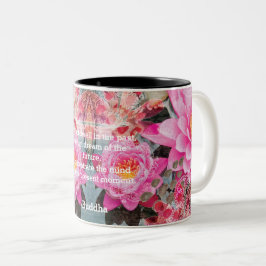 Caneca De Café Em Dois Tons Lótus Rosa Mandala Personalizado de Duas Cores