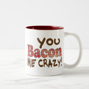 Caneca De Café Em Dois Tons Louco por Bacon