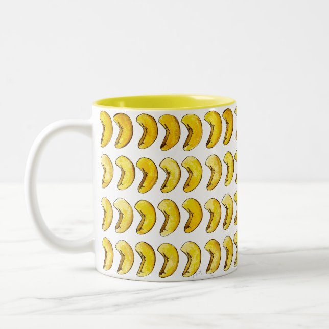 Caneca De Café Em Dois Tons Loucos de caju Pato de Comida (Esquerda)