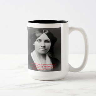 Caneca De Café Em Dois Tons Louisa May Alcott "Dinheiro é Mal" Citação de Sabe