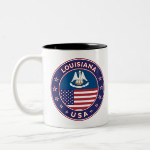 Caneca De Café Em Dois Tons Louisiana