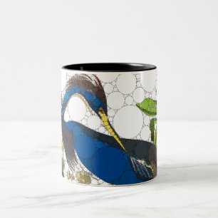 Caneca De Café Em Dois Tons Louisiana Blue Heron por causa de John James Audub