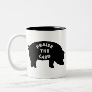 Caneca De Café Em Dois Tons Louvado seja o Lard