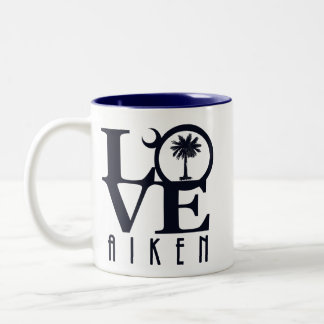 Caneca De Café Em Dois Tons LOVE Aiken Carolina do Sul 11oz