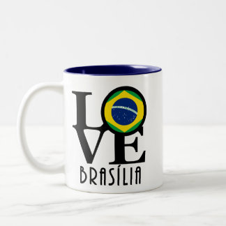 Caneca De Café Em Dois Tons LOVE Brasília 11oz