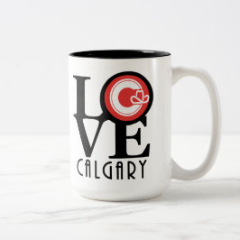 Caneca De Café Em Dois Tons LOVE Calgary 15oz