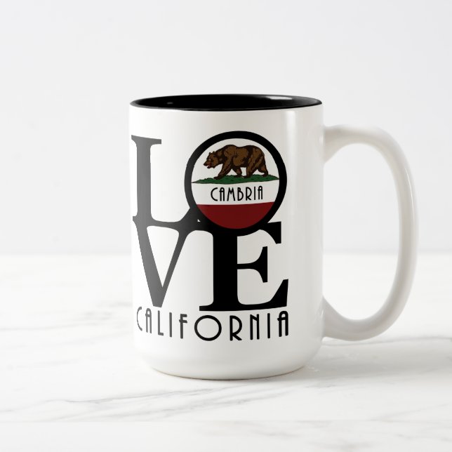 Caneca De Café Em Dois Tons LOVE Cambria 13oz (Direita)
