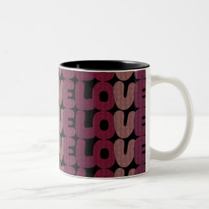 Caneca De Café Em Dois Tons Love Coffee Mug