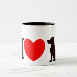 Caneca De Café Em Dois Tons Love Dog