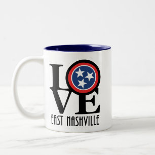 Caneca De Café Em Dois Tons LOVE East Nashville 11oz