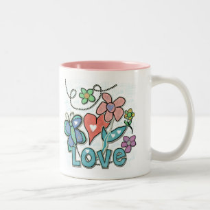 Caneca De Café Em Dois Tons Love Garden