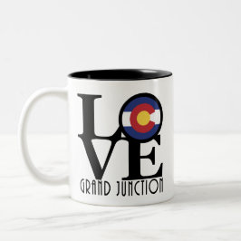 Caneca De Café Em Dois Tons LOVE Grand Junction Colorado 110z