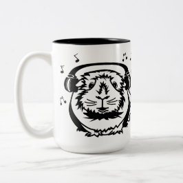 Caneca De Café Em Dois Tons Love Guiné Pig Music Cup