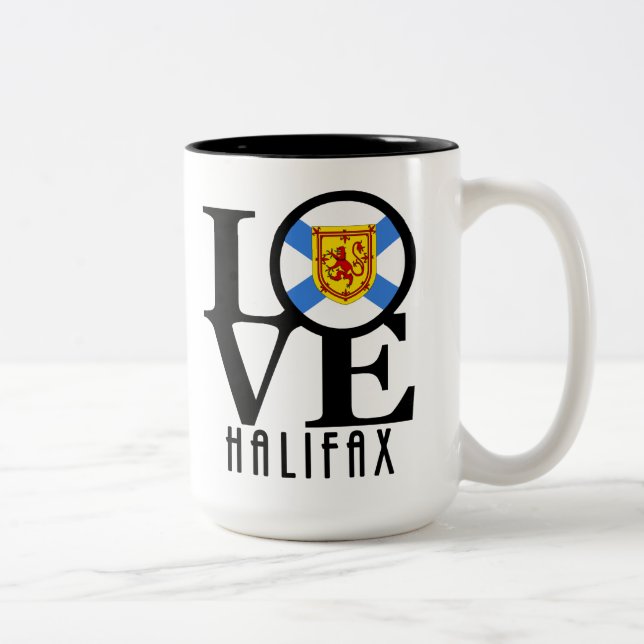 Caneca De Café Em Dois Tons LOVE Halifax 15oz (Direita)