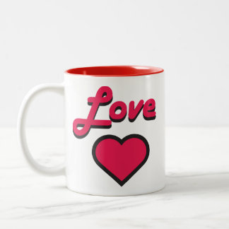 Caneca De Café Em Dois Tons Love Heart Mug