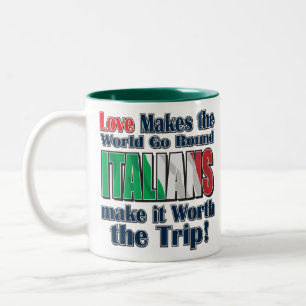 Caneca De Café Em Dois Tons Love-Italians