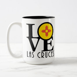 Caneca De Café Em Dois Tons LOVE Las Cruces 15oz