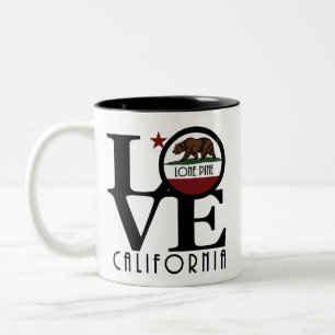 Caneca De Café Em Dois Tons LOVE Lone Pine California 111oz