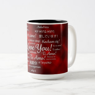 Caneca De Café Em Dois Tons Love Mug