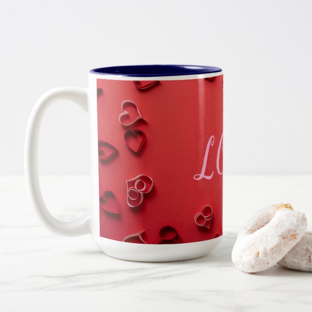 Caneca De Café Em Dois Tons Love Mug (Com Donut)
