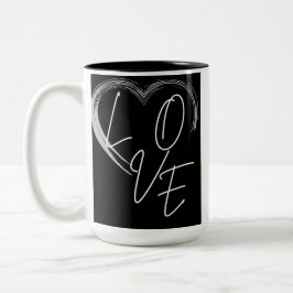 Caneca De Café Em Dois Tons Love Mug